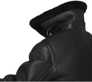 Veste en cuir de fourrure de qualité supérieure avec doublure en fausse fourrure douce, vêtements d'extérieur de luxe pour l'hiver, fabrication OEM - Product Image 3