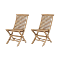À VENDRE Chaise de jardin en bois de teck massif, pliable, empilable, durable, mobilier d'extérieur avec base en acier, directement de l'usine