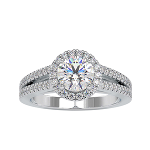 Anillo de Diamante Cultivado en Laboratorio con Corte Brillante Redondo, Oro Sólido de 14k, VVS2, D'VINS JEWELS, Regalo de Boda Clásico, Certificado IGI, para Mujer - Product Image 6