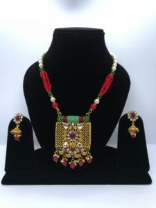 Indian Stylish Layered Pearl Rani Haar Long Kundan Necklace Zircon Alloy Jewellery Set Wedding Engagement Party Gift Hiphop Gold - Product Image 2