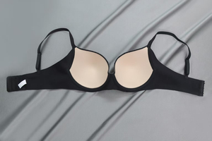 Women Strapless <b>Bra</b> Half <b>Cup</b> Polka Dot Seamless Push Up Underwire No Show - Product Image 2
