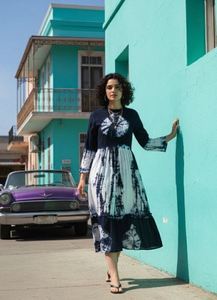 Stylish Rayon Long Dress Weekend Outings Ladies Rayon Fashion Dress - Product Image 4