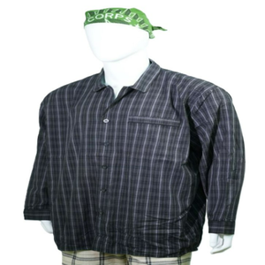 Chemise en flanelle 100 % coton biologique pour homme, col montant, impression personnalisée, logo brodé, décontractée, manches longues, taille personnalisée 6XL, teinte en fil - Product Image 1