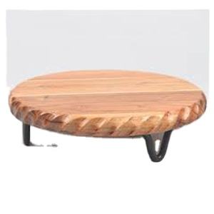 Herramientas de pastel de madera de Mesa para el hogar con soporte de metal para fiestas de restaurante y exhibición de pasteles - Product Image 1