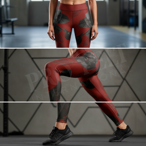 Training Wears Stylish Customized Floral Printed <b>Women</b> Yoga <b>Leggings</b> Breathable Quick Dry Fitness Gym Running Tummy Control Pant - Product Image 3
