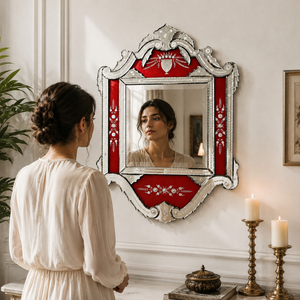 Luxury Venetian Baroque Decorative Wall <b>Mirror</b> | Antique Style Ornate Glass <b>Mirror</b> for Living Room Bedroom Hotel Decor - Product Image 4