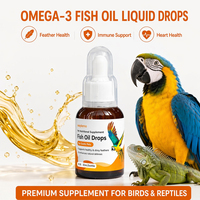 Gouttes d'huile de poisson Waylemo pour tortues et lézards, santé de la peau des reptiles, soutien articulaire, stimulant immunitaire, complément alimentaire 30 ml