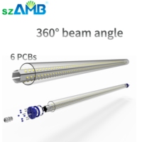 360 °   Tubes LED suspendus verticalement, éclairage professionnel, lumières étanches T16, lumière LED suspendue verticale pour poulailler
