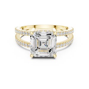 แหวนแต่งงานเพชรแล็บโกรว์ทรงแอสเชอร์ 3.00 กะรัต ทองคำแท้ 14k พร้อมใบรับรอง IGI คุณภาพ E VS1 ขายดี - Product Image 1