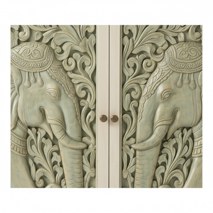 Exportador Indio de Gabinetes de Almacenamiento de Madera con Motivo de Elefante Hechos a Mano para el Hogar o la Oficina, Disponibles a un Precio Accesible - Product Image 3