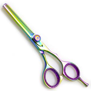 KOUNAIN profesional 5,5 6,0 pulgadas bebé rosa pelo recto adelgazamiento tijeras de acero inoxidable estudiante salón tijeras con punta roma - Product Image 2