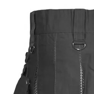 Kilt utilitaire ajusté en cuir véritable à sequins personnalisable pour femme, avec poches cargo et chaîne détachable, respirant, idéal pour l'hiver et les soirées. - Product Image 4