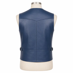 Best Selling Adult <b>Men</b> Genuine <b>Leather</b> <b>Vest</b> Casual Winter High Quality Fashion Breathable New Style Casual Outerwear Regular Fit - Product Image 2