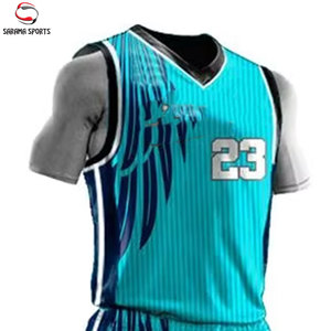 Uniforme de Baloncesto Elegante con Impresión Sublimada Completa, Jersey Deportivo Transpirable con Diseño en el Cuello, Venta al Por Mayor Directa de Fábrica - Product Image 2