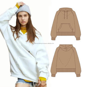 Suéter con capucha para mujer más vendido personalizado de alta calidad en blanco colores sólidos Boxy Fit ácido lavado polar 100% algodón invierno - Product Image 1