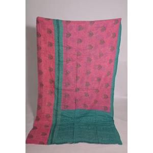 Lavinas Vintage Floral Indian Kantha <b>Quilt</b> Handmade Cotton <b>Throw</b> Eco Friendly Boho Reversible Bedspread Decor All-Season - Product Image 4