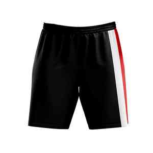 Men's <b>Black</b> Red White Solid Casual Sport Shorts <b>High</b> <b>Waist</b> Drawstring Closure Quick Dry Breathable Eco-Friendly Canvas - Product Image 2