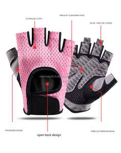 Gym Training Workout Thin Hot Sale Breathable Anti <b>Slip</b> <b>Half</b> Short Finger Cycling Gloves for Men Women Sport Gloves - Product Image 3