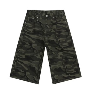 <b>Women</b> Vintage <b>Camo</b> Denim Shorts Wide Leg Casual Summer Mid Waist Loose Fit Printed Jean <b>Pants</b> - Product Image 2