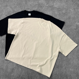 High Quality 100% Cotton 200gsm O-<b>Neck</b> Short Sleeve Oversized Boxy Fit Unisex Casual T-Shirt Pattern Anti-Pilling Breathable - Product Image 4