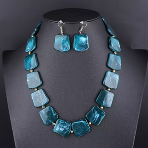 Collier de perles en résine, bijoux de mode d'Inde, plaqué rhodium, pour les occasions de mariage - Product Image 3