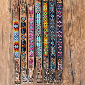 Fashion Premium Designer Custom Tooled Leather Beaded Luxury Adjustable Heavy Duty <b>Dog</b> <b>Collar</b> Manufacturer Wholesale Pet <b>Collars</b> - Product Image 6
