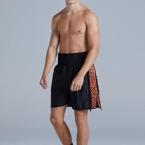 Fabricant OEM de shorts de boxe en satin, caleçons de boxe taille haute, vente en gros personnalisée, export direct usine - Product Image 4