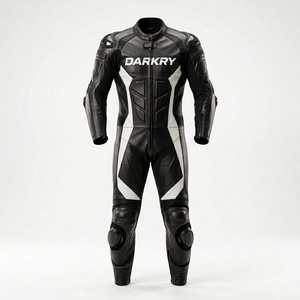 Combinaison de course moto personnalisée en cuir OEM, équipement de piste perforé en cuir de vachette, vêtements de protection pour motard, fabricant - Product Image 2
