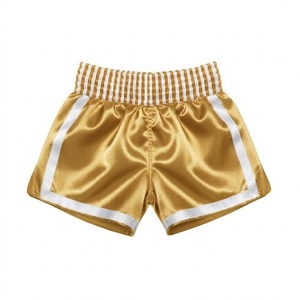 Bulk Customizable Printed Solid Front Logo Breathable Quick-Dry Windproof Eco-Friendly <b>Knee</b>-<b>Length</b> <b>Men's</b> Kickboxing Muay <b>Shorts</b> - Product Image 5