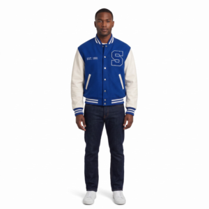 Blouson universitaire haut de gamme pour homme en laine et cachemire avec manches en cuir, style Heritage College, personnalisable OEM, vêtement d'extérieur Sialkot - Product Image 1