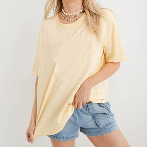 เสื้อยืดผู้หญิงสไตล์วินเทจทรงโอเวอร์ไซส์ ผ้าเจอร์ซีย์คอตตอน 100% ดีไซน์ใหม่ คอกลม แห้งเร็ว รับตัดเย็บไซส์พลัส สำหรับฤดูใบไม้ผลิและฤดูร้อน - Product Image 6