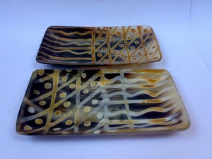 Bandeja de Servir Rectangular de Cuerno de Búfalo con Diseño de Corazón Rústico para Boda, Vajilla para Frutas, Precio Bajo - Product Image 6