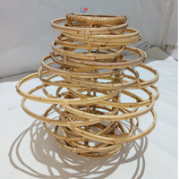 Abat-jour de lampe suspendue d'intérieur en rotin naturel artisanal, style rustique, écologique, moderne, artistique, de ferme, victorien, européen