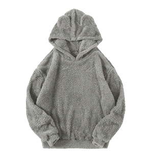 Sweat à capuche personnalisé en polaire Sherpa pour hommes et femmes, doux, chaud, en peluche, pour l'hiver, décontracté, mode, vêtements d'extérieur, fournisseur - Product Image 1