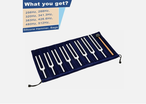 Juego de diapasones Solfeggio para sanación, meditación, chakras, terapia de sonido, 8 T... - Product Image 2