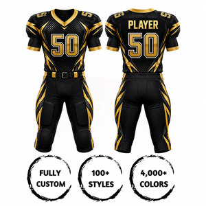 Camiseta de Fútbol Americano Personalizada para Hombre, Sublimada, Transpirable, de Poliéster, Cuello en V, Manga Corta, Número de Equipo 50 - Product Image 2