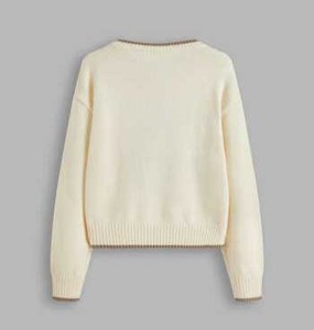 Pull en tricot style universitaire épais et chaud pour femme, idéal pour l'hiver, tricoté en grosse maille, respirant, collection 2026 - Product Image 2