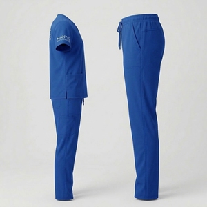 Uniforme Médico Transpirable de Spandex/Poliéster de Secado Rápido con Cuello Alto, Logotipo Personalizado, Alta Calidad, Unisex, con Detección de Agujas - Product Image 2