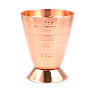 New Arrival Copper Jigger Glass Top Price Handmade Cocktail <b>Measuring</b> Glass Copper Plated Jigger Glass - Product Image 6