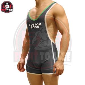 Uniforme de Lucha Libre Personalizado, Singlet Atlético Ligero, Prenda Deportiva de Spandex y Poliéster con Cuello Redondo - Product Image 2