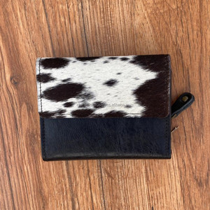 Wholesale Customized Fashionable Cowhide Tri-fold <b>Wallet</b> Western Genuine Leather Multi-functional Travel Mini <b>Wallet</b> Coin Purses - Product Image 3