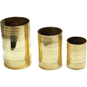 Elegant Gold Brass <b>Measuring</b> Cup 3 Pieces Kitchen Set In Different Size Standard Quality Wholesale Price Brass <b>Measuring</b> Cup - Product Image 1