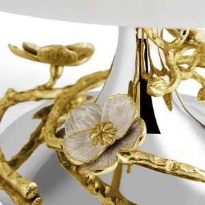 New Metal Luxurious <b>Marble</b> Top With Designer Metallic Flower Accents <b>Stand</b> Cupcake <b>Stand</b> Wedding Birthday - Product Image 4