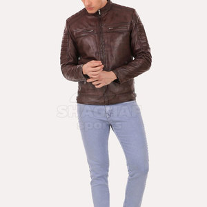 Chaqueta de cuero personalizada para hombre con cintura y puños ajustables, perfecta para uso en exteriores, chaqueta de invierno para hombre - Product Image 5