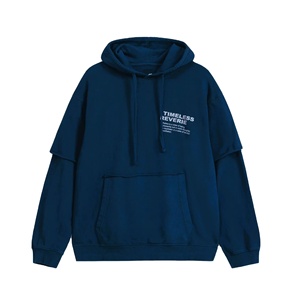 เสื้อสเวตเชิ้ตผู้ชายผ้าฝ้ายฟลีซ 100% สำหรับฤดูหนาว ปี 2025 ขายส่ง ทรงโอเวอร์ไซส์ มีฮู้ด สไตล์ลำลอง วินเทจ ล้างสีแล้ว มีกระเป๋า สกรีนสีตามสั่ง - Product Image 1