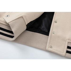 Chaqueta Varsity para Hombre con Puños Acanalados, Chaqueta Letterman de Mezcla de Lana Premium, Marca Privada OEM ODM, Ropa Personalizada - Product Image 3