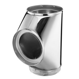 Kit per Passaggio del Camino Attraverso la Parete da 6 Pollici con Cappuccio Antivento Piatto in Acciaio Inox 304 per Tubi di Scarico - Product Image 1