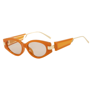 Custom Logo 2025 Hot Selling Fashion Women's <b>Retro</b> Trendy Square Side Sun Glasses UV400 Cat Eye <b>Sunglasses</b> Light Weight - Product Image 4
