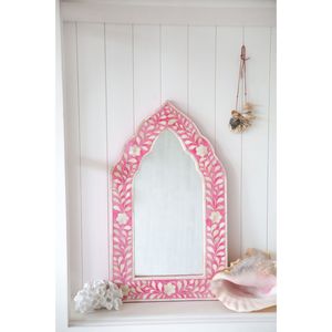 Espejo de Pared Decorativo de Lujo Hecho a Mano, Elegante Regalo de Diseño Interior con Marco de Incrustaciones de Hueso Natural, Hecho a Mano Original - Product Image 3