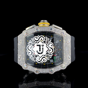 Reloj de Lujo con Diamantes Blancos de Primera Calidad, Caja de Acero Inoxidable, Movimiento Mecánico (ETA), Unisex, para Bodas y Compromisos - Product Image 1